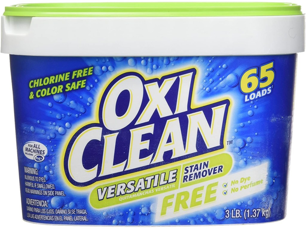 oxiclean free versatile stain remover green packaging
