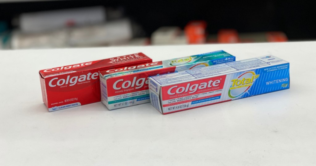 colgate toothpaste varieties side by side