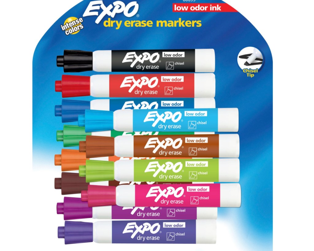 expo dry erase markers in package assorted