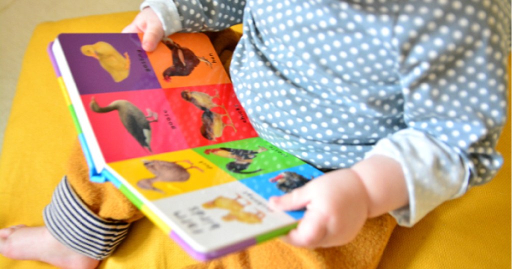 baby reading board book