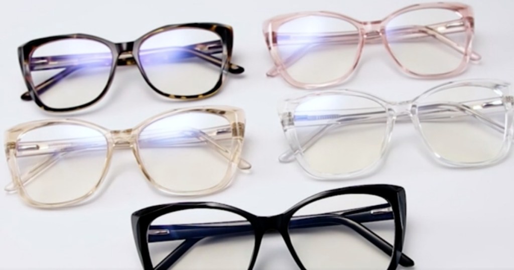 several pairs of Blue light glasses