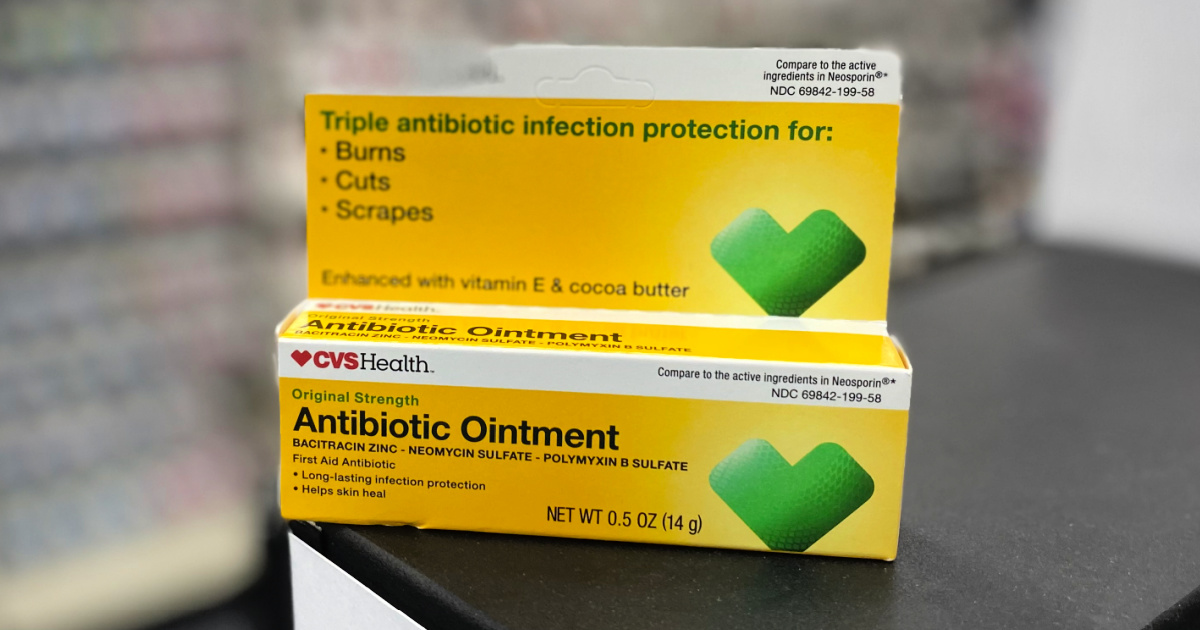 CVS Health Antibiotic Ointment on shelf in store