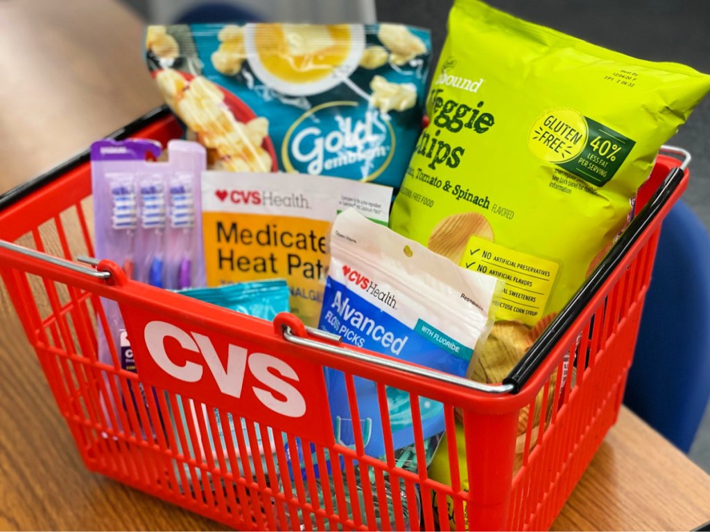 CVS items in basket at store