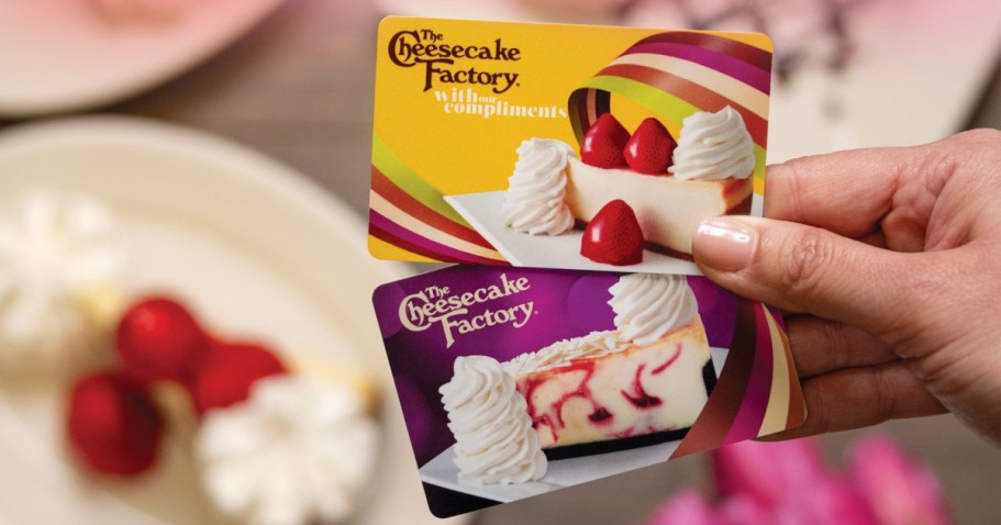 Discounted Gift Cards: The Cheesecake Factory, Texas Roadhouse, Five Guys, & More