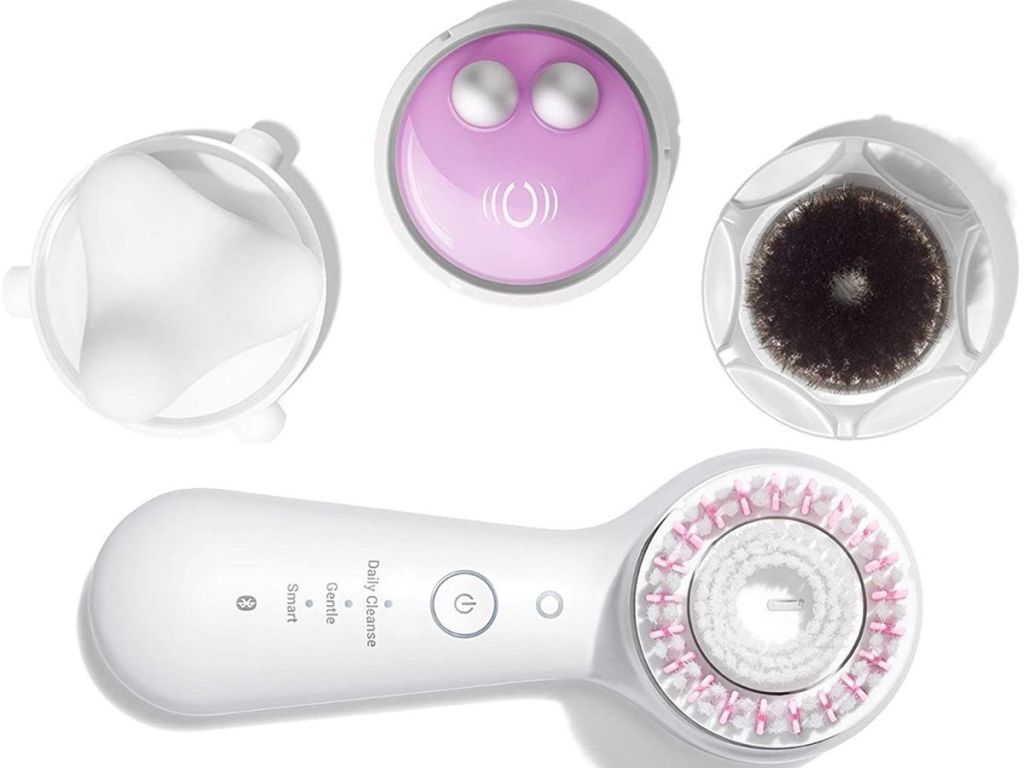 cleansing brush with 3 brush heads
