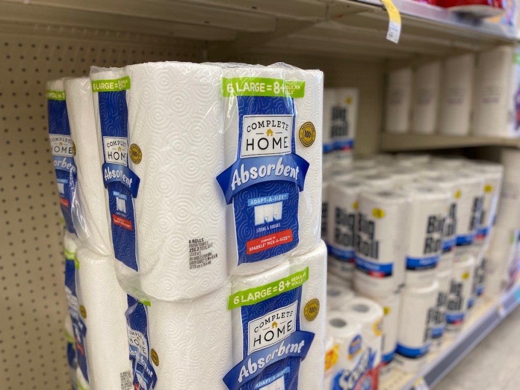 stack of Complete Home Paper Towels