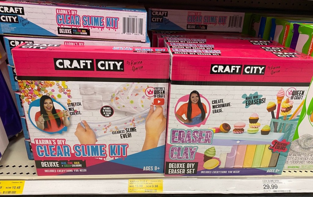 Craft City Slime and eraser kits