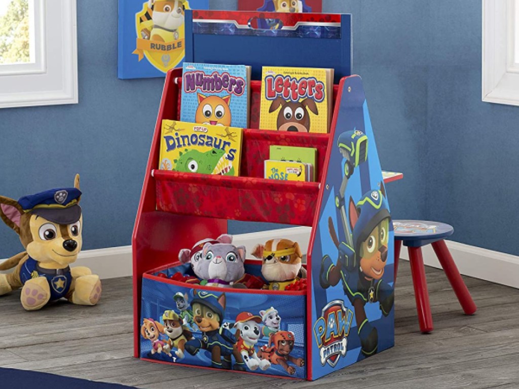 Paw Patrol art desk and chair in Paw Patrol themed bedroom