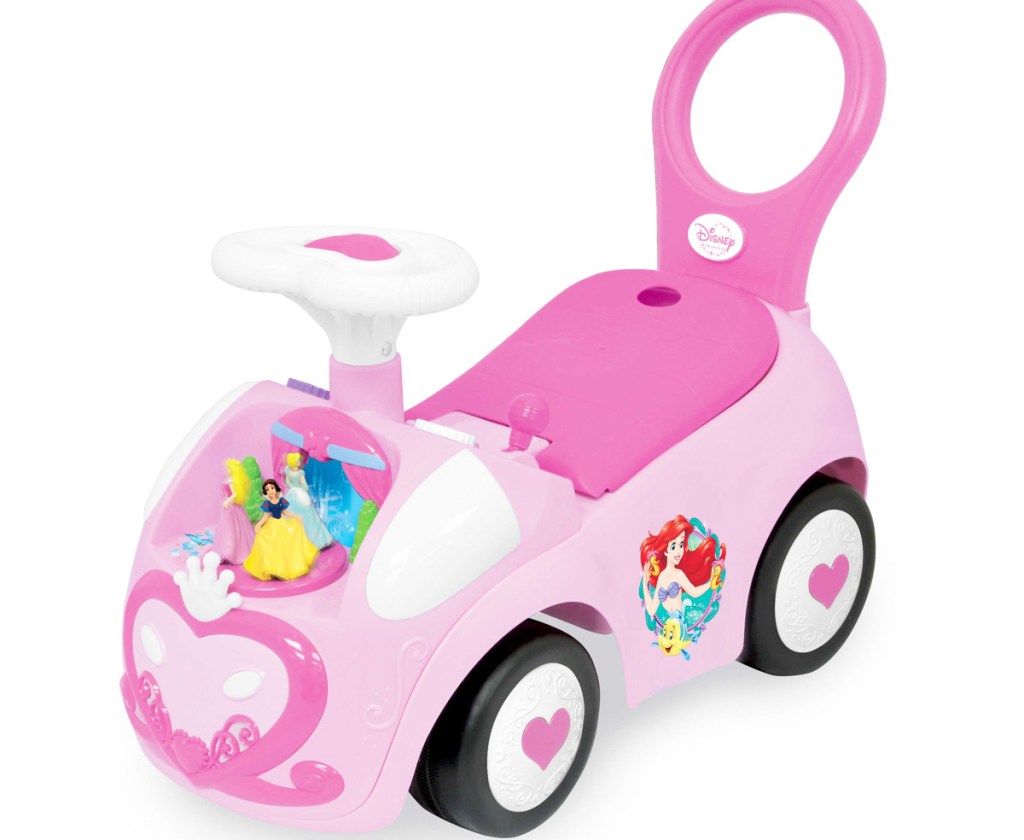 pink disney princess themed toddler ride-on