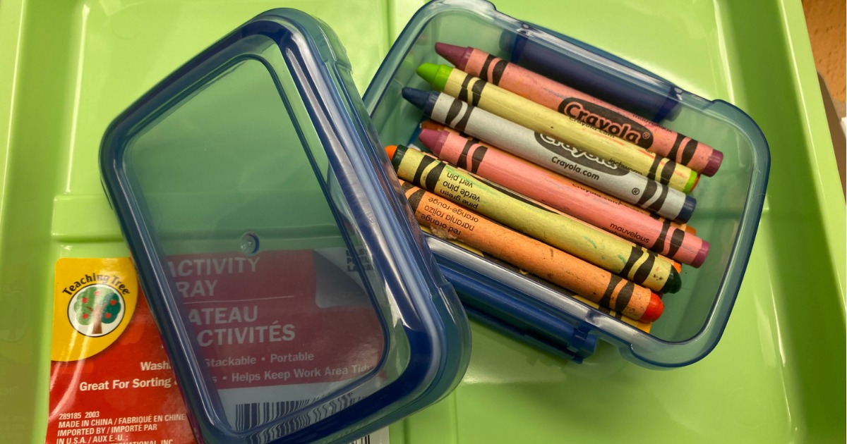 Crayon Containers from the Dollar Tree