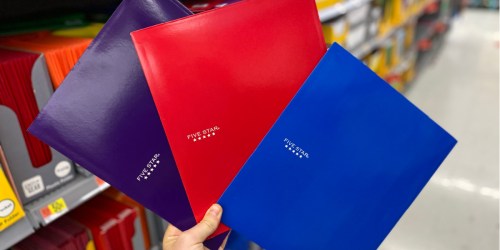 Five Star Folders Just 34¢ Each After Cash Back, Notebooks Only 25¢ at Walmart
