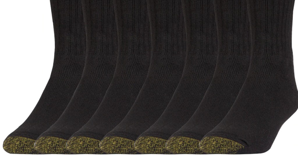 multiple pairs of men's goldtoe black socks