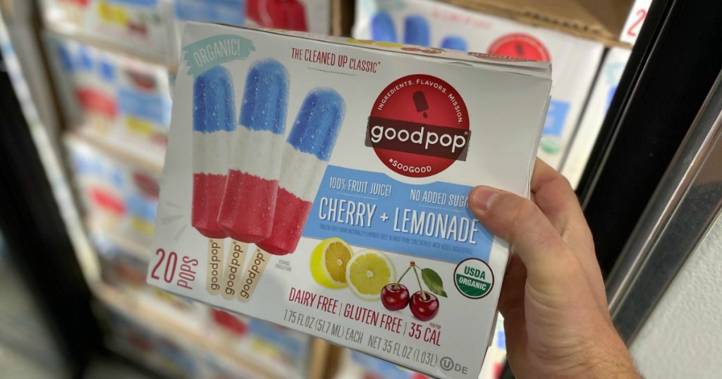 GoodPop's Organic Red, White, & Blue Popsicles 20Count Only 9.99 at