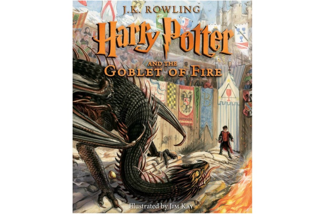 Large illustrated Harry Potter book cover