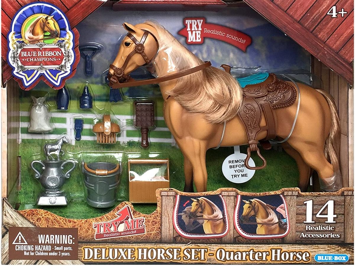 Quarter Horse Toy Sunny Days Entertainment Blue Ribbon Champions Deluxe Horse 