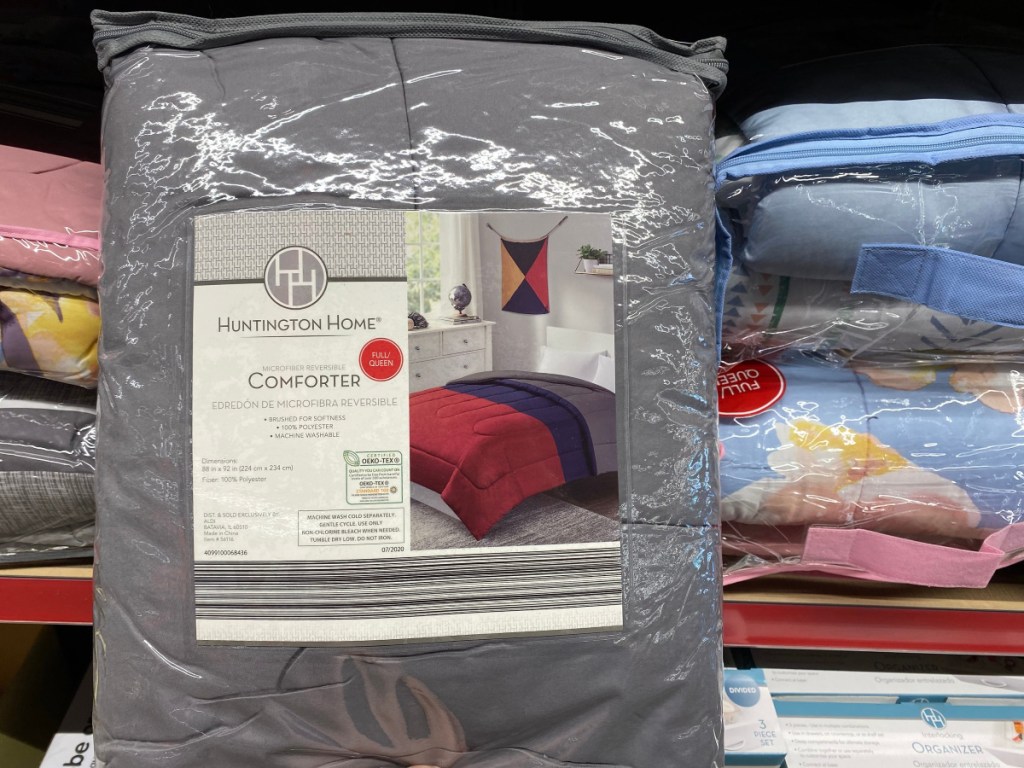 Huntington Home reversible comforters on store shelf
