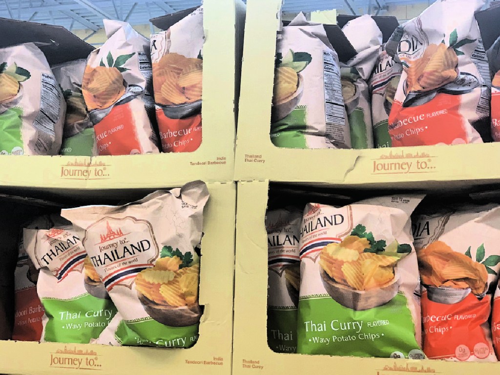 Journey To... India and Thailand Tandoori Barbecue or Thai Curry Potato Chips at ALDI