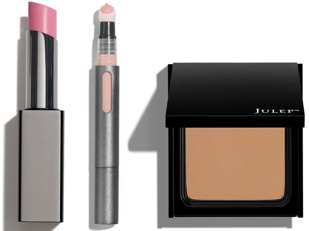 lipstick, concealer and bronzer makeup