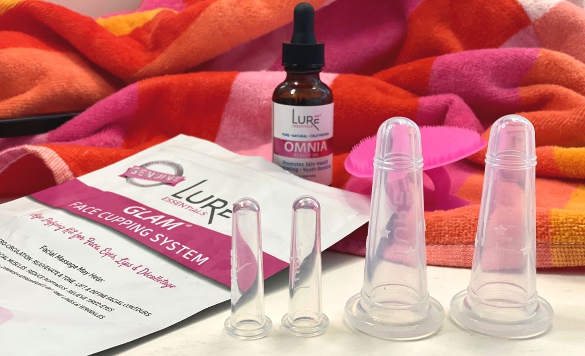 Lure Essentials Face Cupping System on a counter