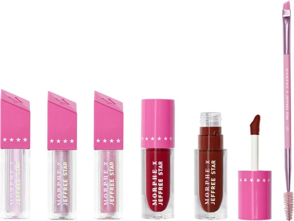 Liquid Lipstick set and eyebrow brush