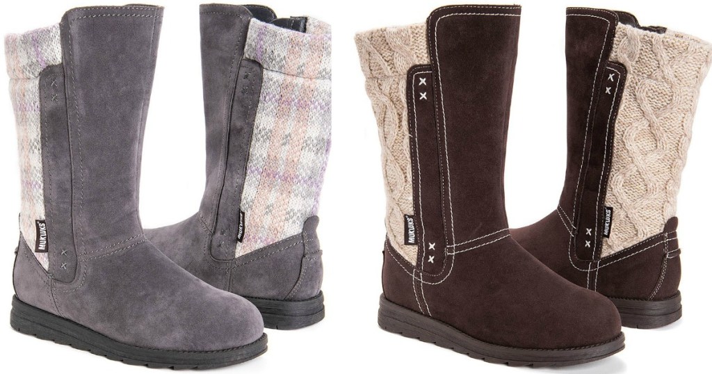Muk Luks Stacy Boots in gray or brown