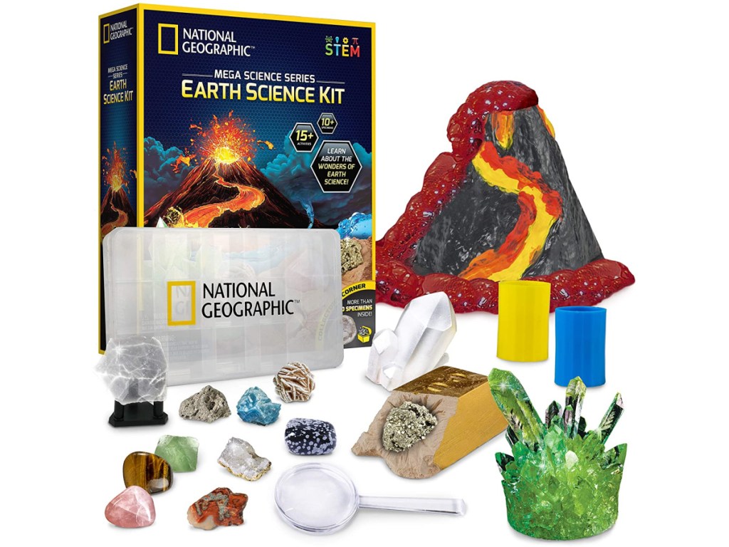 contents of a kids earth science kit