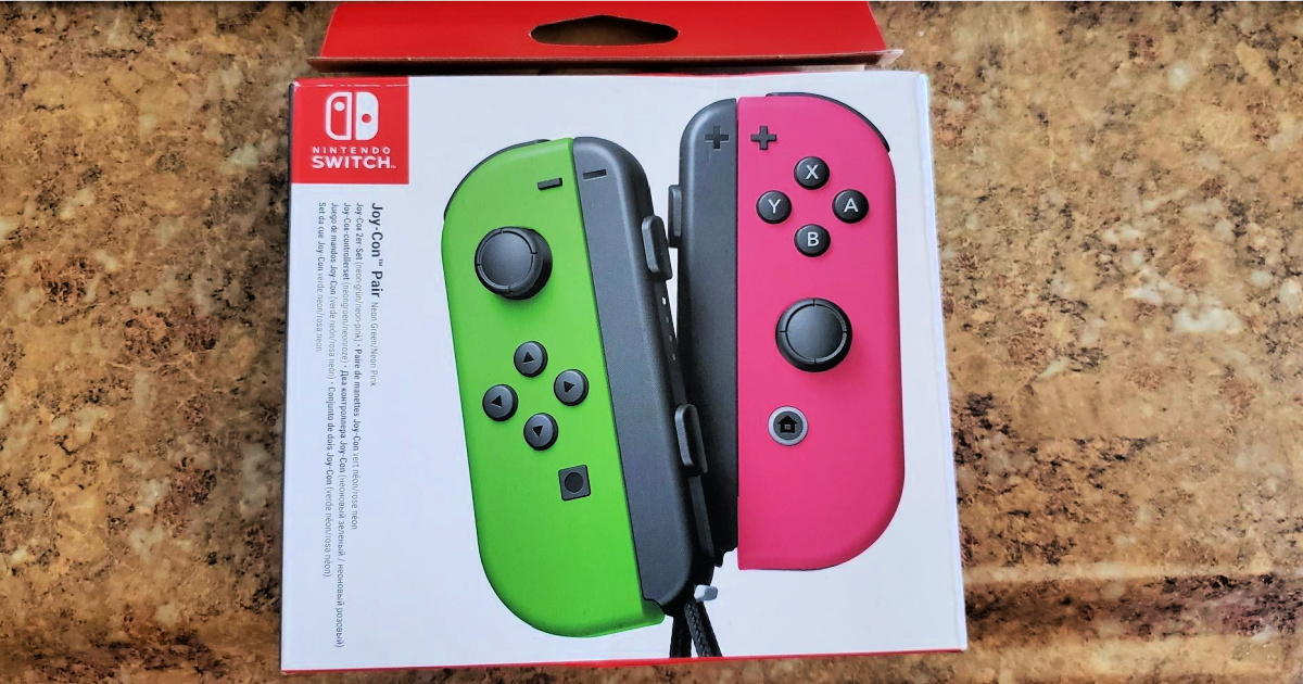 Nintendo Joy-Cons in Neon Pink and Green