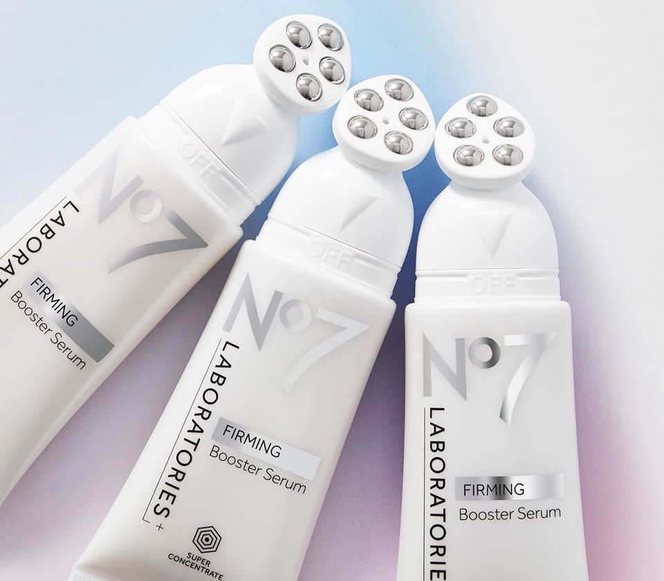 three tubes of No7 Firming Booster Serum