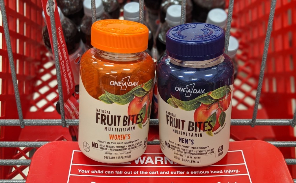 One A Day vitamins in a Target cart