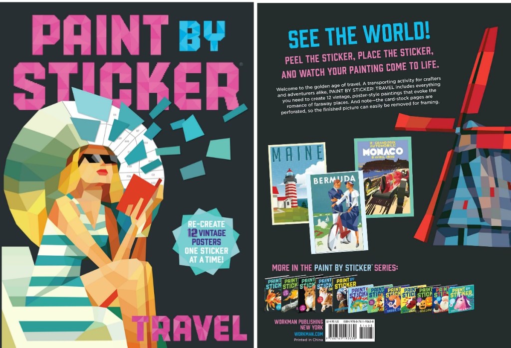 Travel themed sticker book - front and back cover