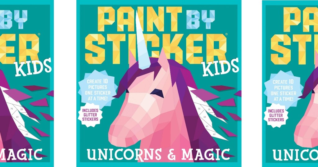 Unicorn themed sticker books