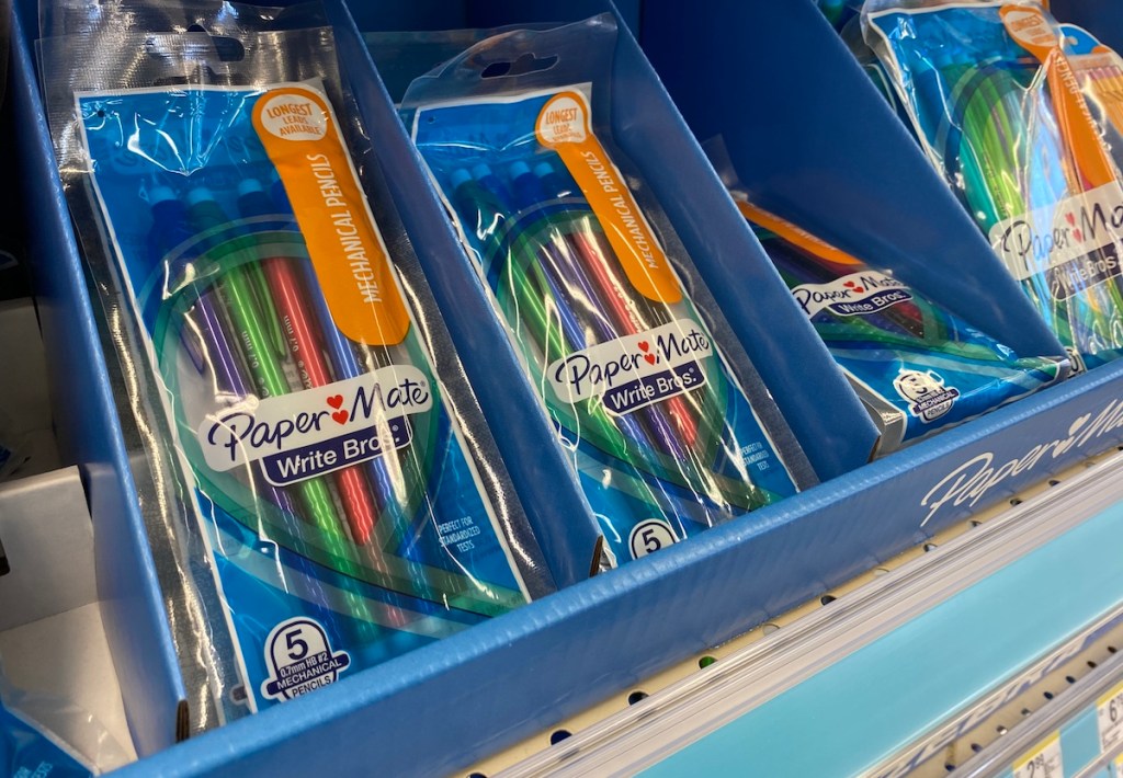 Paper Mate Mechanical Pencils on shelf at Walgreens