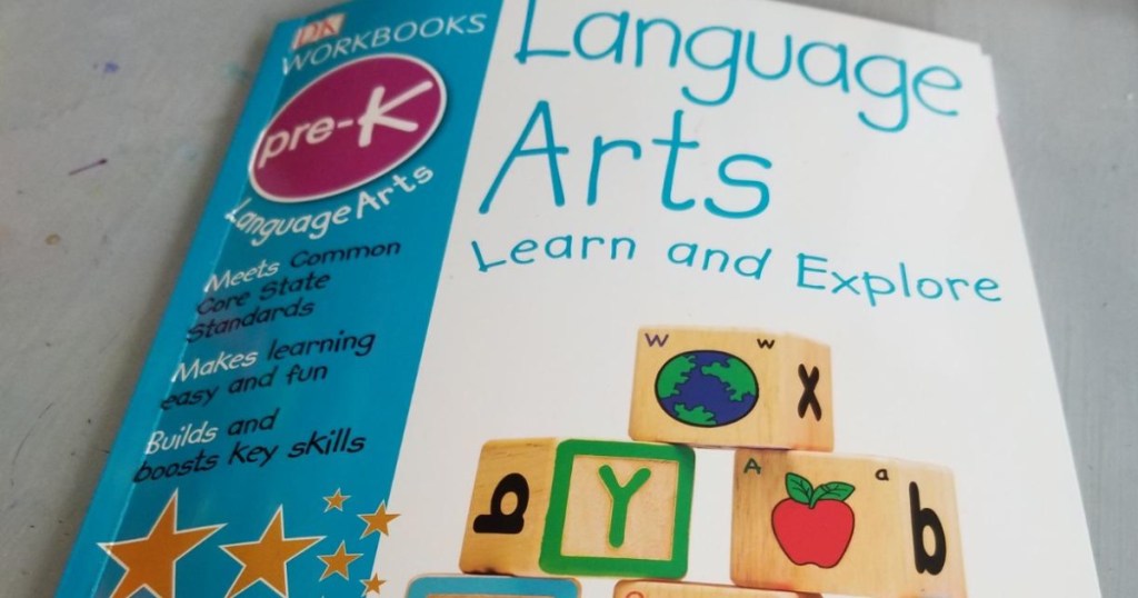 kids pre-k language arts workbook