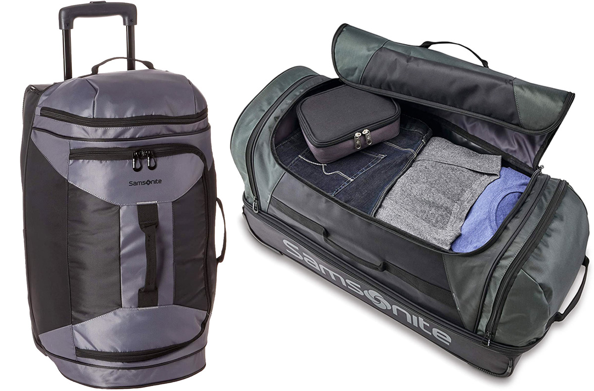 rolling duffle bag that stands up