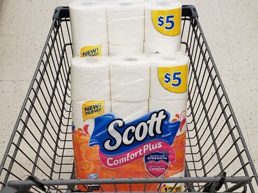 two packs of toilet paper