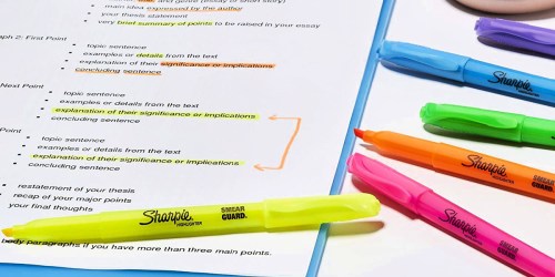 Sharpie Assorted Colored 24-Count Highlighters Only $7.48 | Just 31¢ Each