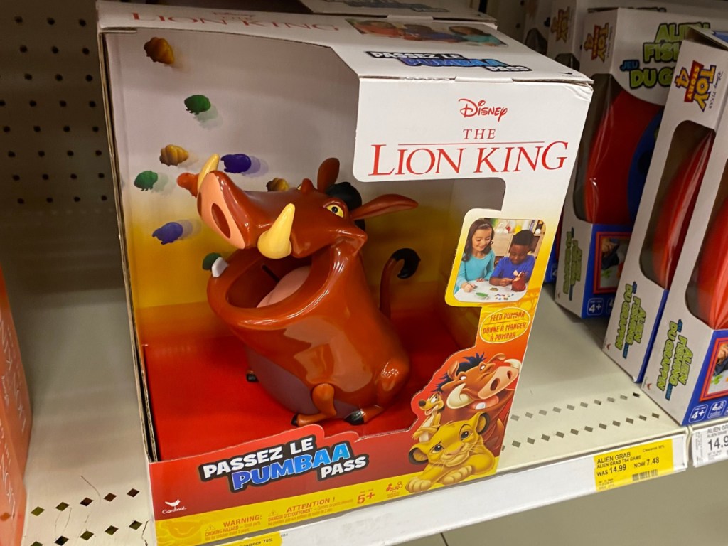 The Lion King Puma Kids Game sitting on a store shelf
