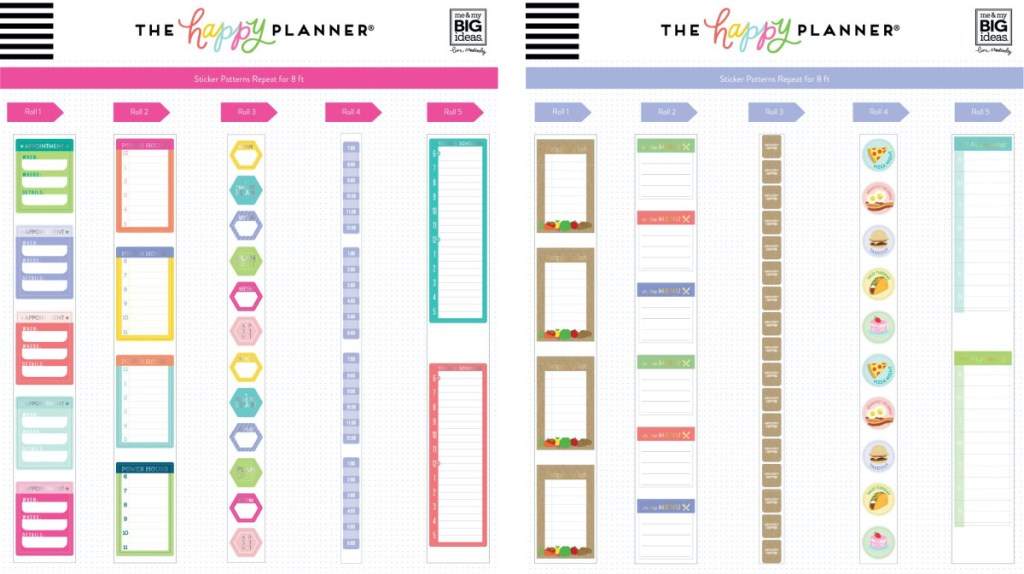 two planning sticker sets