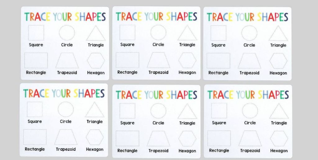 Trace Your Shapes erase boards