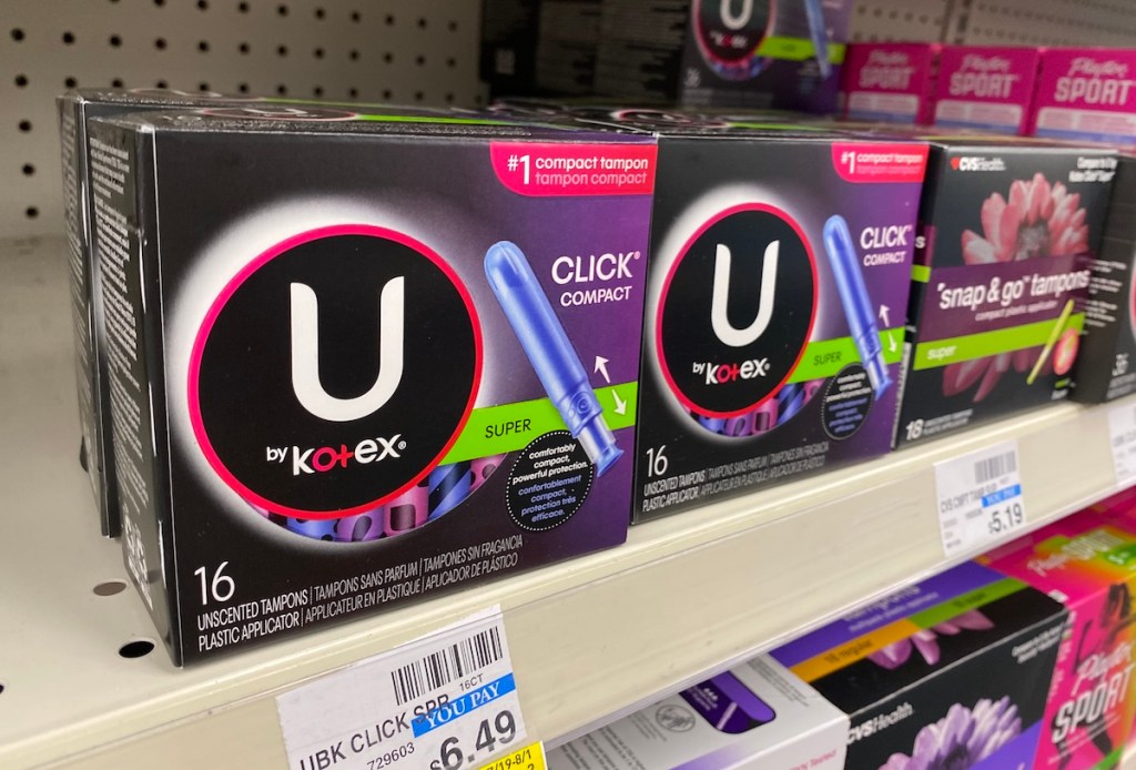 U by Kotex Tampons at CVS