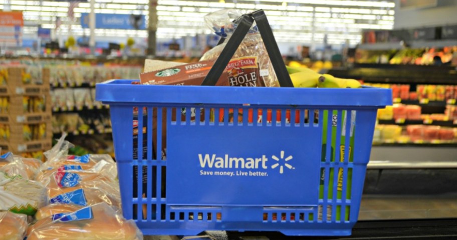 Walmart Grocery Pickup Order in shopping basket in-store