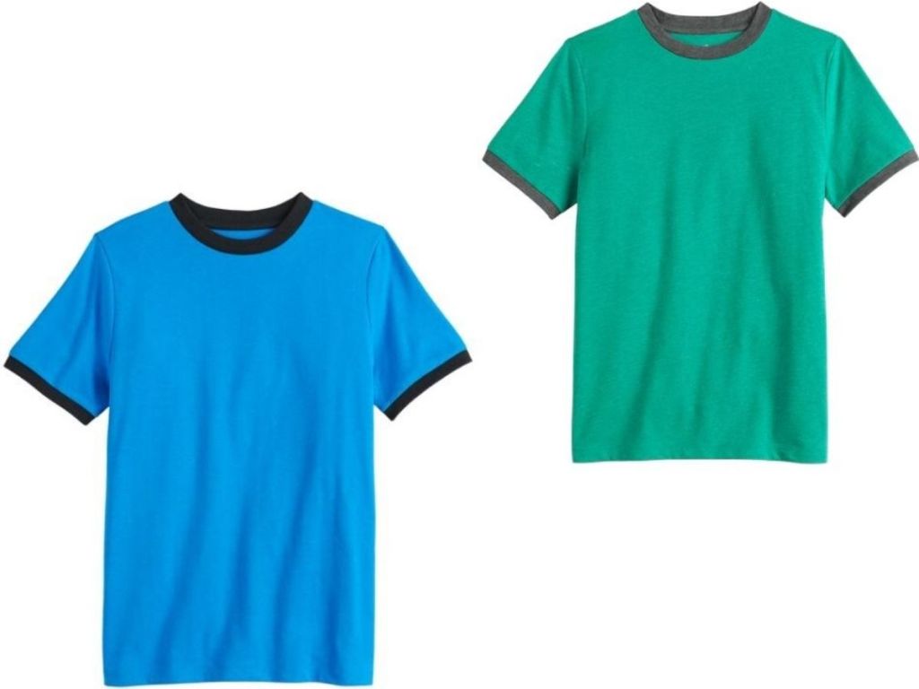 two t-shirts