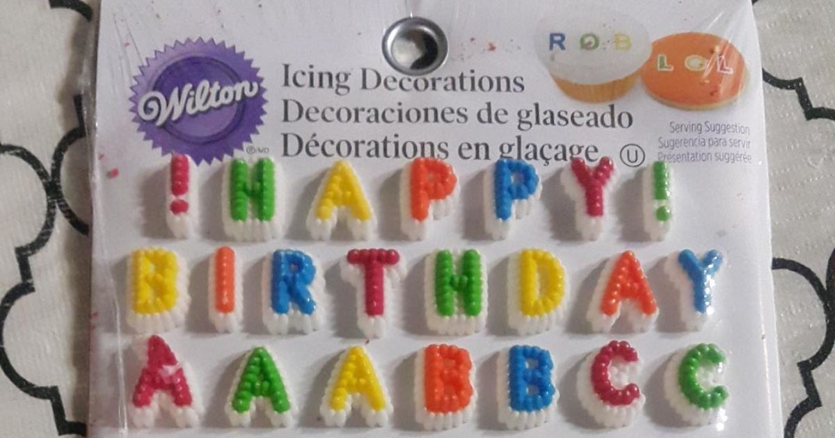 Edible Letters & Numbers Icing Decorations, Cupcake - Alphabet Cake  Decorations