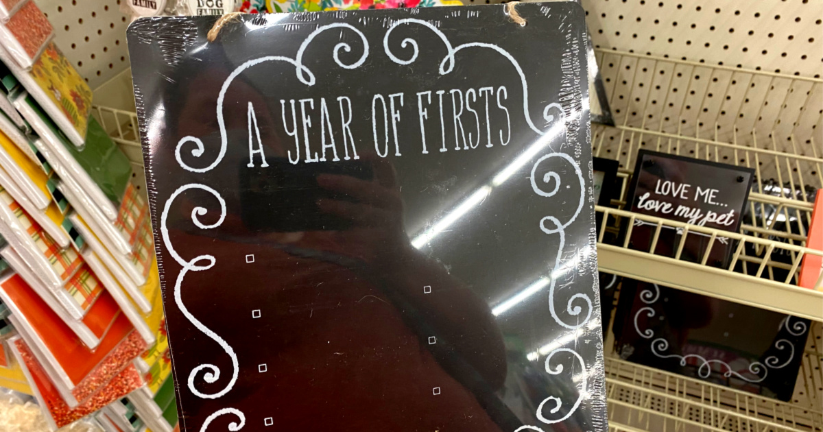 Chalkboard Signs Just 1 at Dollar Tree Baby's 1st Year, Engagements