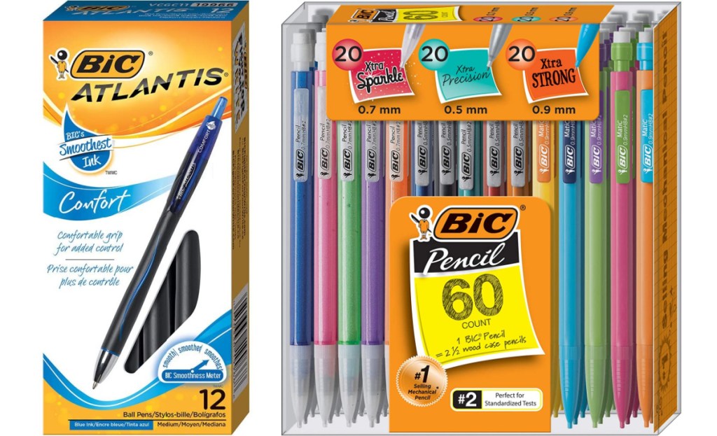 bic pens and pencils in value packs