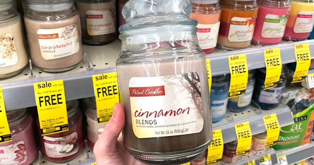 patriot candles at Walgreens with bogo free signs 