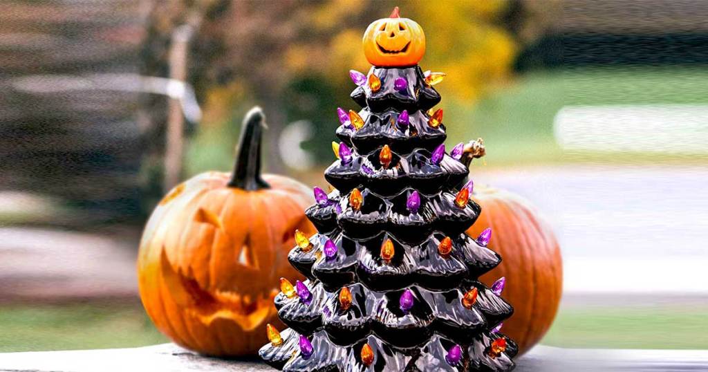 ceramic halloween tree