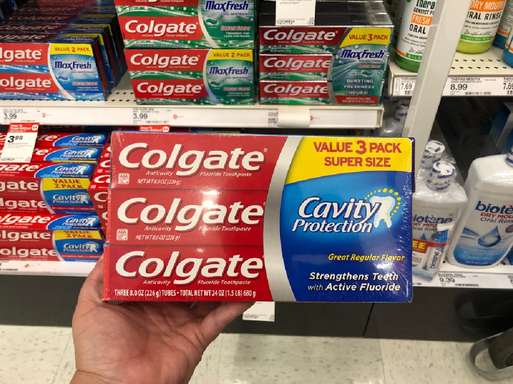 Colgate Fluoride Toothpaste 6oz Tubes Only 77¢ Each After Target Gift Card