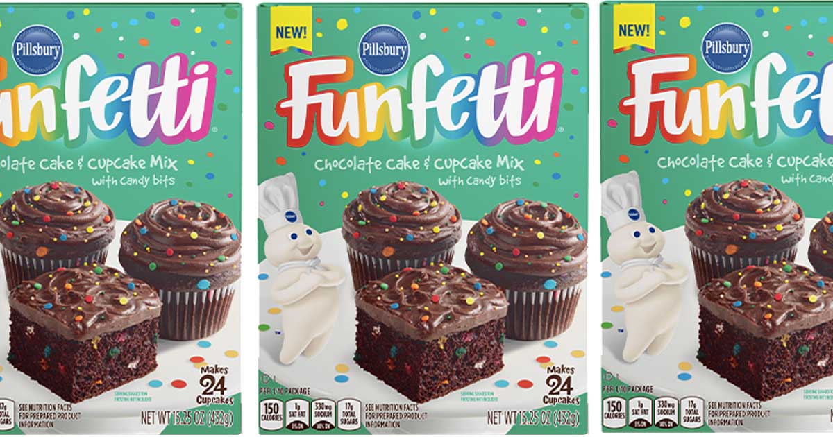 Pillsbury’s Funfetti Chocolate Cake & Cupcake Mix Now Available