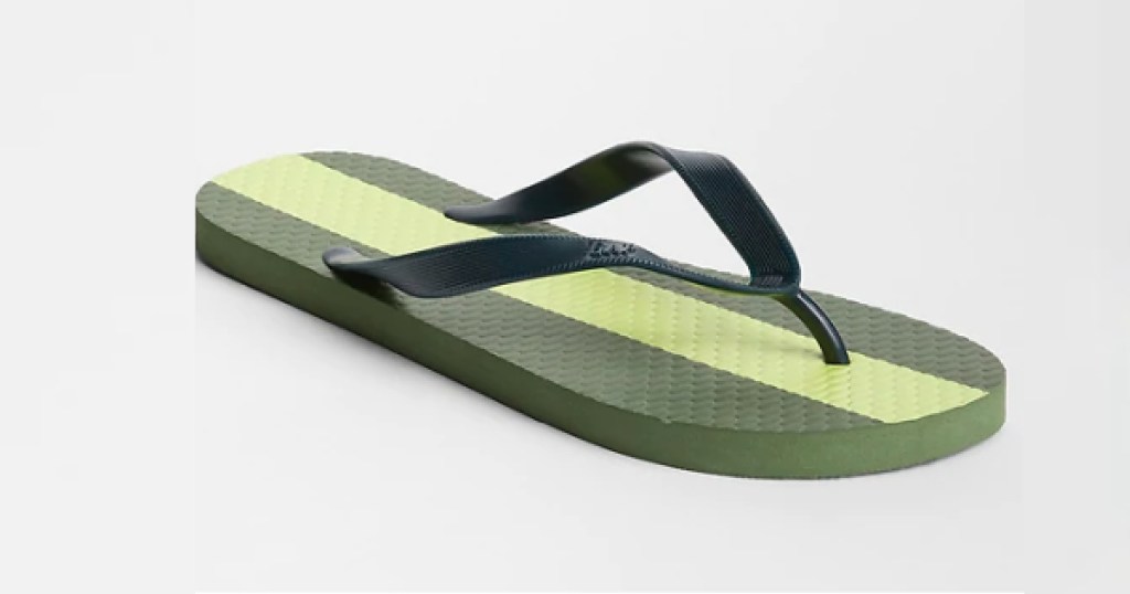 green flip flops